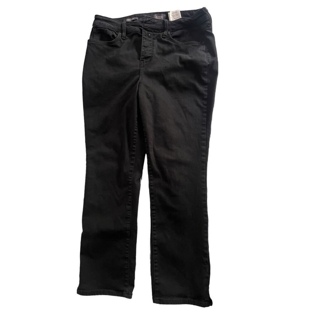 NYDJ Black Sheri Slim Button Fly Capri Jeans Size 10